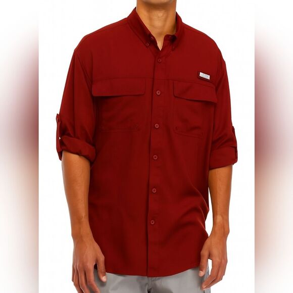 Ocean + Coast Vented Rolled Sleeve Fishing Shirt L - Picture 1 of 4
